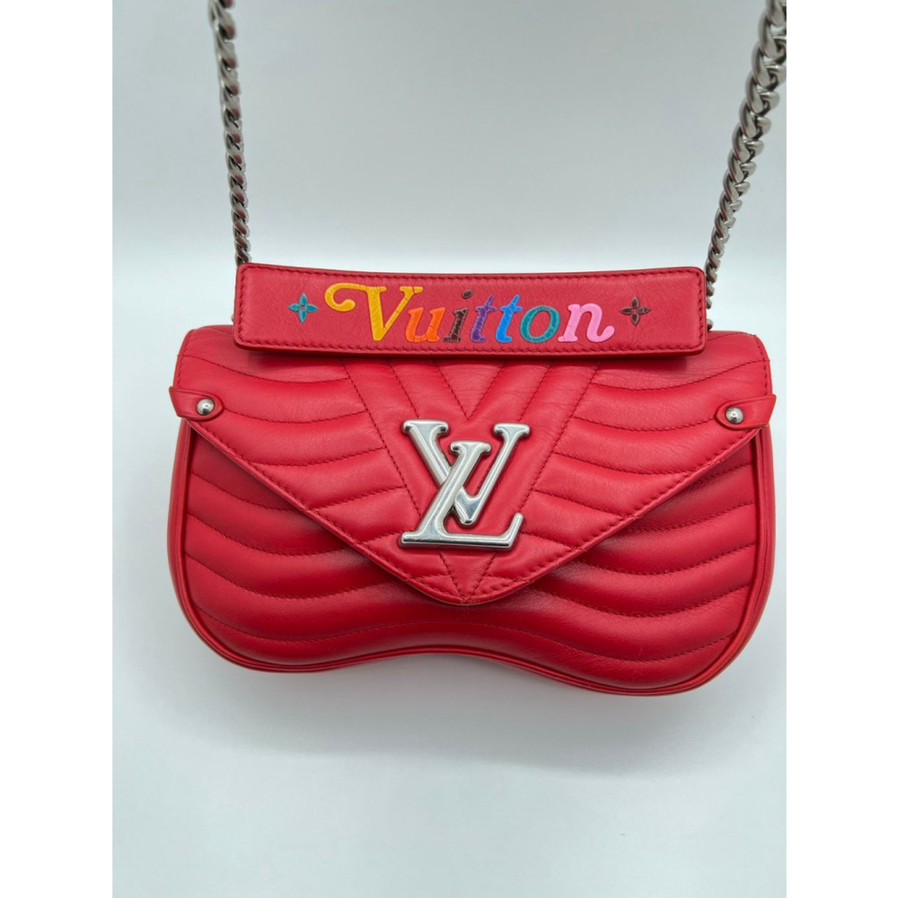 Louis Vuitton Red Quilted Leather New Wave Chain PM Bag